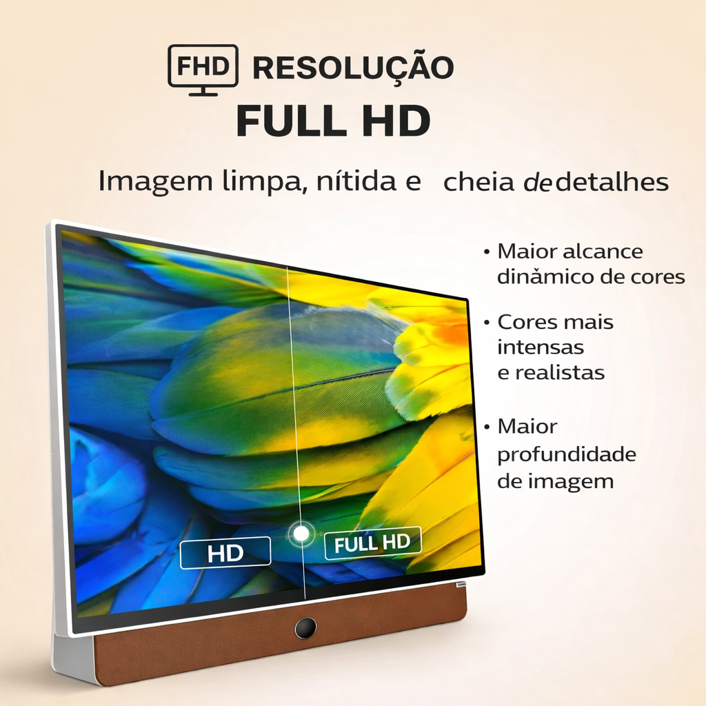 Televisão Led HD Portátil sem Fio com Bateria Bivolt de 7 Horas