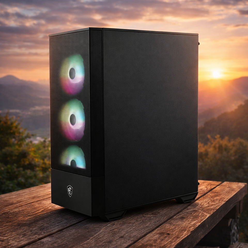 Gabinete Gamer MSI Mag Forge 115R Mid Tower Vidro Temperado C/ 4 Fans ARGB - Preto